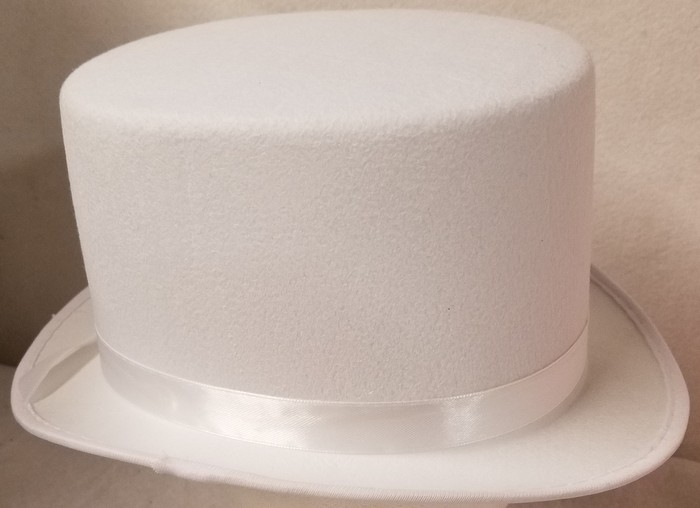 Jacobson Hat Company White Felt Top Hat