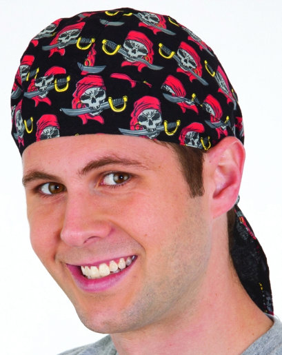 Pirate Skull & Sword Headwrap