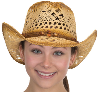 Sombrero clásico de vaquero de paja alto para niños Jacobson Hat Company  0789610978199